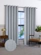 Apollo Silver Ready Made Lined Eyelet Curtains