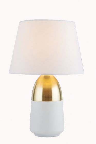 Touch Brass and White Table Lamp