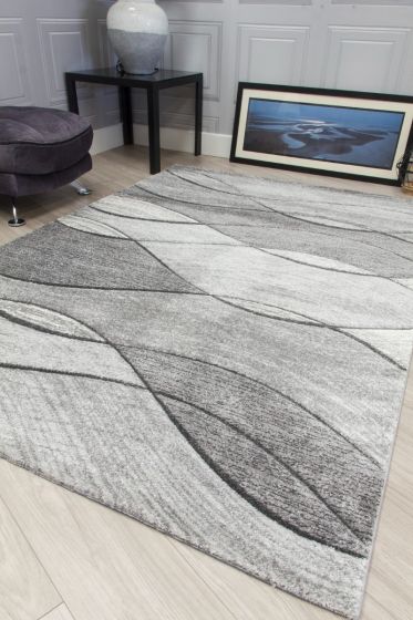 Impulse Wave Grey Rug