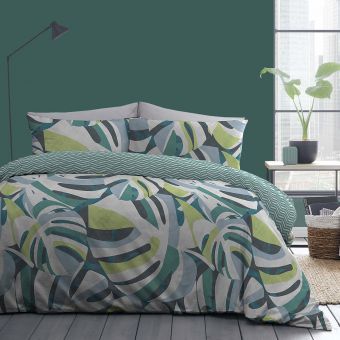 Akito Green Cotton Mix Duvet Set