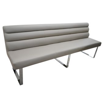 Athens Ivory 2.2m Bench With Back