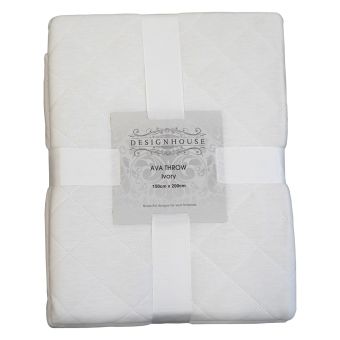 Ava Ivory Throw 150x200cm