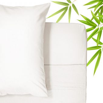 Bamboo Cotton Cream Pillowcase Pair