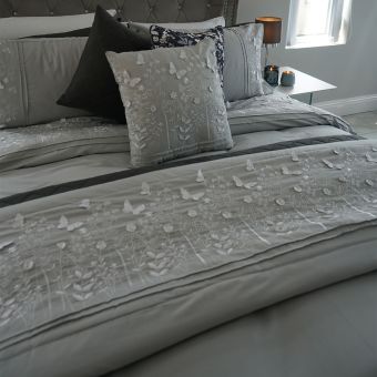 Butterfly Silver Bedspread