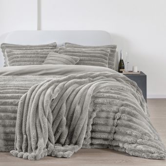 Rupert Grey Teddy Fleece Duvet Set