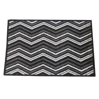 Chevron Door Mat Grey