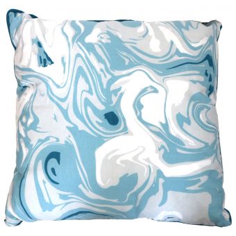 Marble Teal Filled Cushion