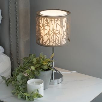 Bamboo Grey Table Lamp