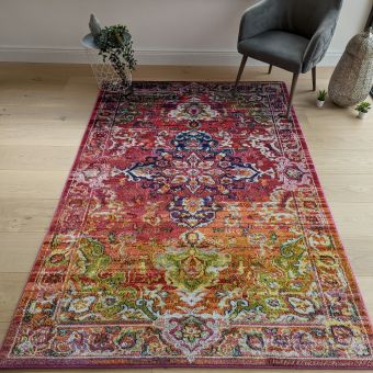 Morocco Medallion Red Rug