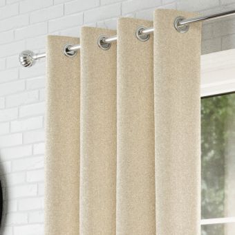 Cannes Natural Ready Made Eyelet Curtains