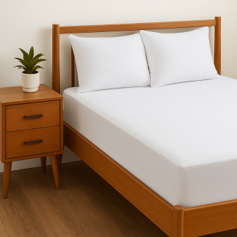 Percale White Cotton Mix Fitted Sheet Range