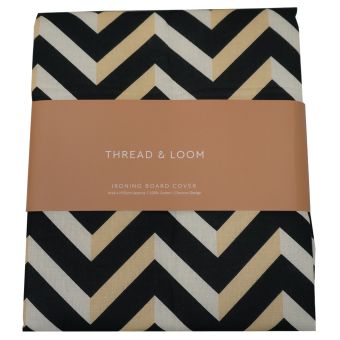 Chevron Black Ironing Board Cover
