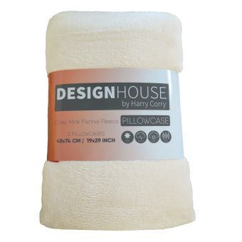 Cosy Natural Fleece Pillowcase Pair