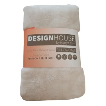 Cosy Grey Fleece Pillowcase Pair