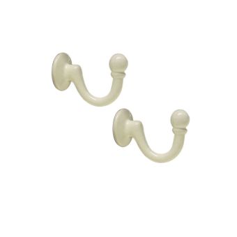 Cream Ball Hook Pair