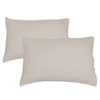 Flannelette Cream Pillowcase Pair