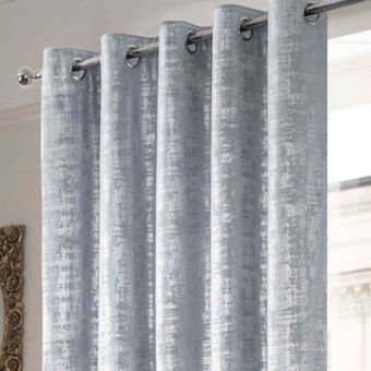 Danesfort Silver Interlined Thermal Ready Made Eyelet Curtains