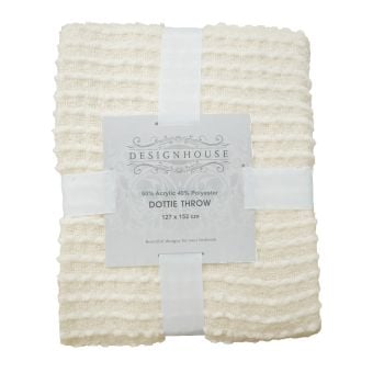 Dottie Ivory Throw 127x152cm