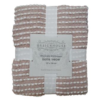 Dottie Blush Throw 127x152cm