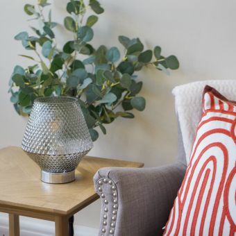 Busan Smoke Battery Operated Table Lamp 