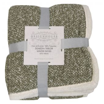 Dunedin Moss Green Throw 127x152cm