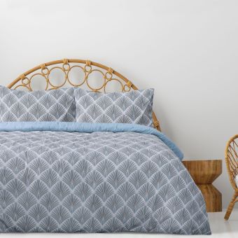 Eli Grey Cotton Rich Duvet Set 