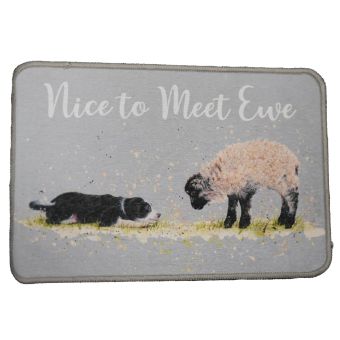 Washable Nice To Meet Ewe Doormat 40x60cm