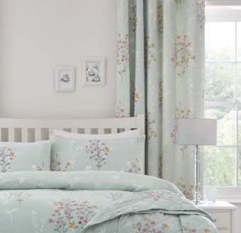 Felicity Green Eyelet Curtains