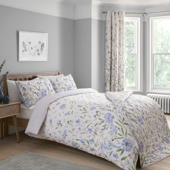 Gabriella Blue Cotton Mix Duvet Set