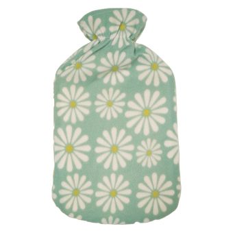 Green Flower Hot Water Bottle