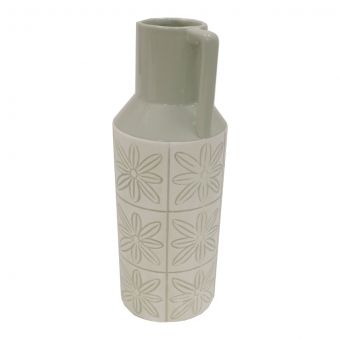 Green Floral Ceramic Jug