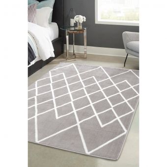 Aria Geometric Light Grey Rug