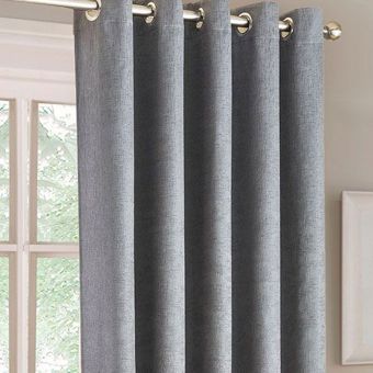 Iona Grey Single Panel Door Curtain
