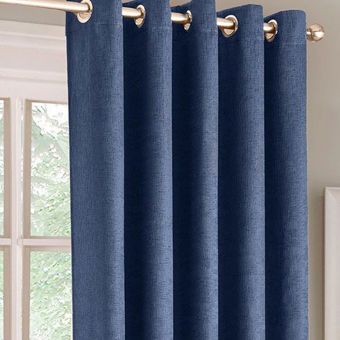 Iona Navy Single Panel Door Curtain