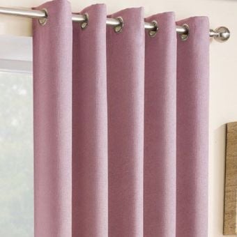 Iona Pink Ready Made Eyelet Curtains