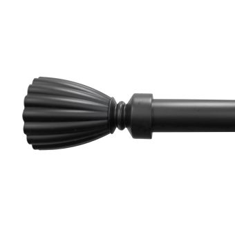 25/28mm Kai Matte Black Extendable Curtain Pole