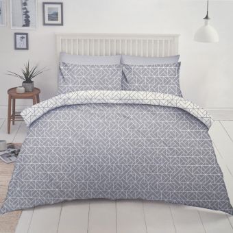 Kai Grey Cotton Rich Duvet Set