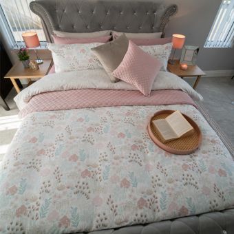 Katerina Blush Cotton Rich Duvet Set