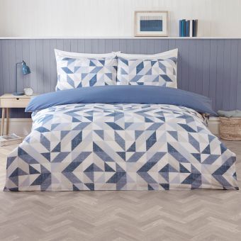 Kenzo Blue Cotton Rich Duvet Cover Set