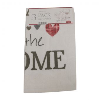 Velour My Kitchen Tea Towel 3pk