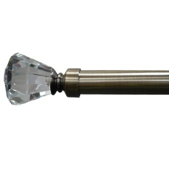 28mm Lucerne Antique Brass Fixed Curtain Pole