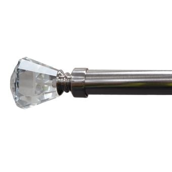28mm Lucerne Stainless Steel Fixed Curtain Pole