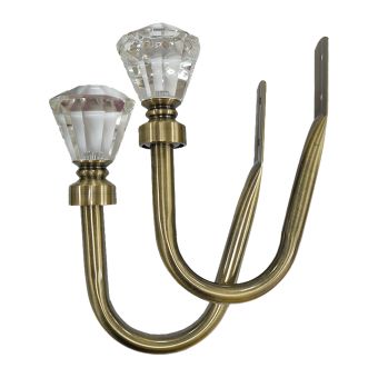 28mm Lucerne Antique Brass Hold Back Pair