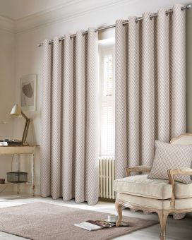 Ludlow Natural Blackout Ready Made Eyelet Curtains