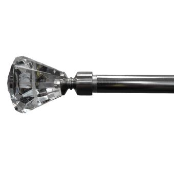 16/19mm Naples Stainless Steel Extendable Curtain Pole