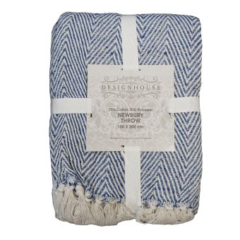 Newbury Navy Throw 150x200cm