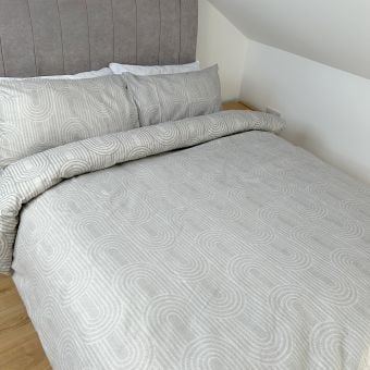 Nirvana Grey Cotton Rich Duvet Set