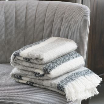 Noah Grey Throw 130x170cm
