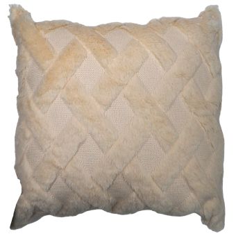Nyla Hatched Cream Cushion Cover
