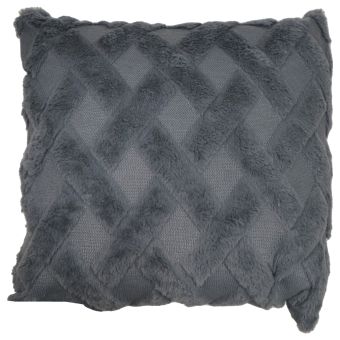 Nyla Hatched Silver Cushion Cover